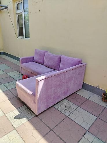 çarpayı divan: Künc divan, İşlənmiş, Açılan, Bazalı, Vеlur parça — 3