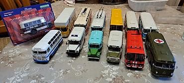 Kolleksiya üçün retro avtobus maketləri dəsti.Optom her biri 60 — 5