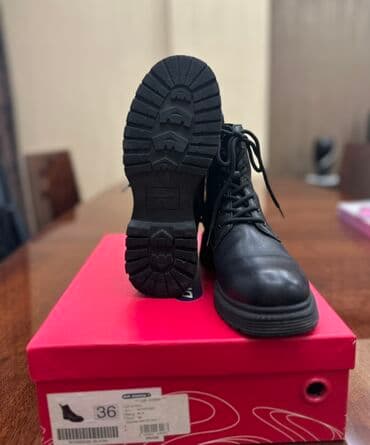 Basanoşka və səndəllər: Original ortopedik DR.KONG qara dəri çəkmələri Ölçü: 36 Öz giyməti — 3