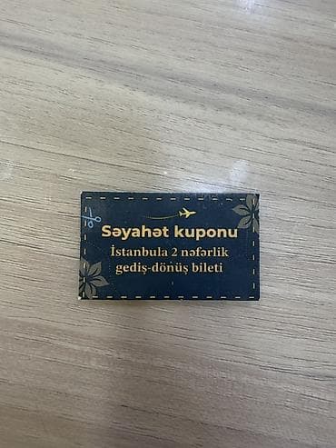Xidmətlər: Məhsul: Səyahət kuponu Təsvir: - İstanbul istiqamətinə 2 nəfərlik — 1