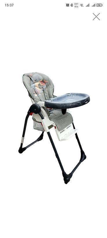 Uşaq yemək stulu. Az işlənmiş - Rahat və yumşaq oturacaq: başlıq və