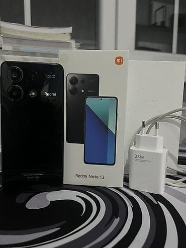 Redmi Note 13, 256 GB, rəng - Qara, Barmaq izi, Düyməli, Face ID