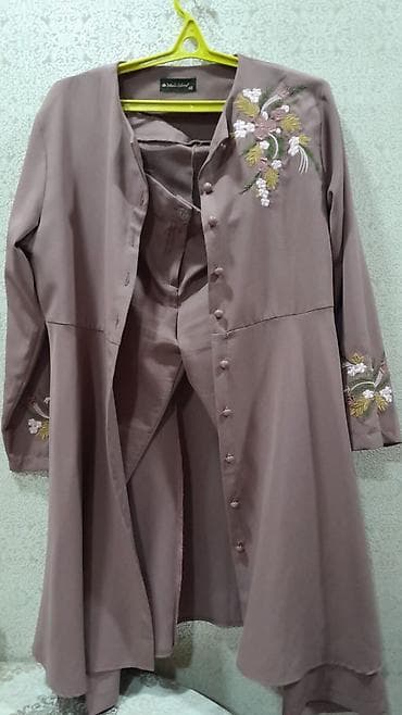 dest paltar: Qadın dəsti – tunik və şalvar - Rəng: toz çalara yaxın tünd — 1