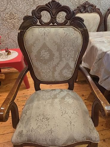 tabletka stul: Qonaq otağı üçün, İşlənmiş, Qatlanmayan, Stul — 1