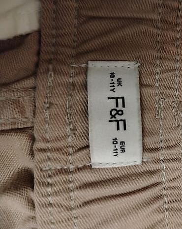 Uşaq şalvarı – F&F, 10–11 yaş - Rəng: bej - Model: cargo/jogger — 2