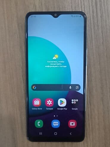 настольная посудомоечная машина в баку: Samsung Galaxy A02, 32 ГБ, цвет - Голубой, Две SIM карты — 3