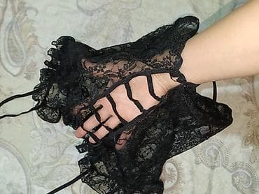 qadın alt: Qara krujeva bədən korsu və push-up sinəlik dəsti - Rəng: qara — 8