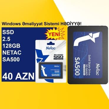 komputerle barter: SSD 2.5 “128GB Netac SA500” ⭐SSD 2.5 128GB Netac SA500 (Yeni) - 40 AZN — 1