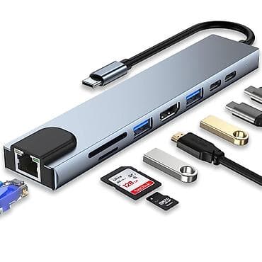 komputer manitorlari: Kateqoriya: Hub-lar Brend: No Brand Ad: HDMI 8-in-1 Hub Qiymət: 22 — 1