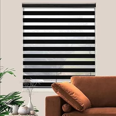 metbex perdesi: Zebra jalüz pərdələr - İkiqat parça sistemi: şəffaf və qaranlıq — 1