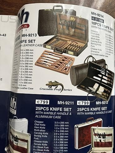 balaca yolka: Millerhaus (Mh) peşəkar bıçaq dəsti – “Crocodile Profi Series” — 3