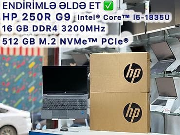 Noutbuk HP Core i5-1335U, SSD 512GB, 16GB Şəhər: Bakı Marka: HP