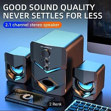 lenovo adapteri: TƏCİLİ MAYA DƏYƏRİNƏ SATILIR! 2.1 kanal stereo noutbuk/PC dinamikləri — 1