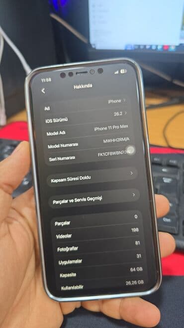irşad telecom iphone 11 pro max: IPhone 11 Pro Max, 64 GB, Alpine Green, Simsiz şarj, Face ID — 8