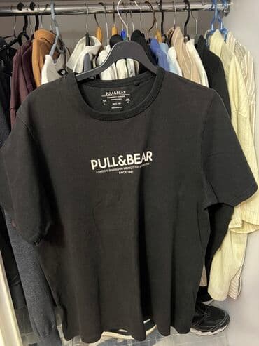 vilur kofta modelleri: Futbolka, PULL&BEAR, L, rəng - Qara — 1