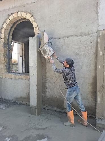Beton, dəmir-beton və daş divarların kəsilməsi xidməti - Benzinlə