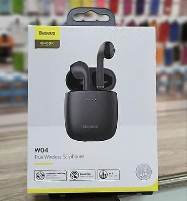 audio: Simsiz (Bluetooth) Qulaqcıqlar, Baseus, rəng - Qara — 1