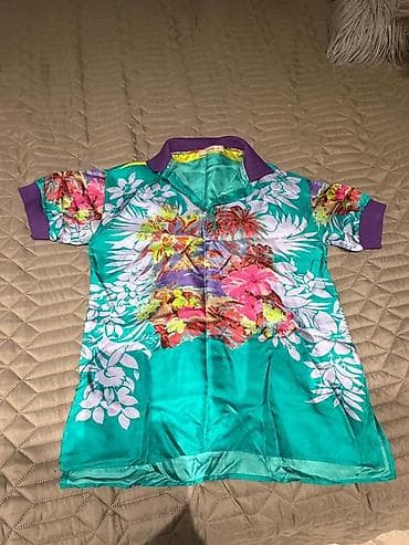 Etro Parlaq naxışlı qadın köynəyi - Model: Qısaqoll, yaxalı - Dizayn at lalafo.az Etro Parlaq naxışlı qadın köynəyi - Model: Qısaqoll, yaxalı - Dizayn