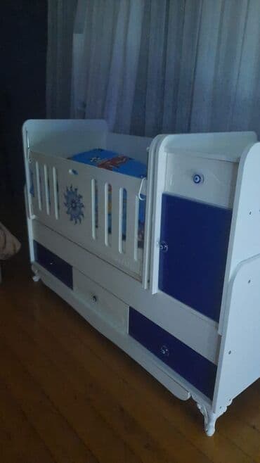 куханная мебель: Для девочки и мальчика, Новый, Четырехугольная, Колыбель, С бортиками, С матрасом, Без механизма качания — 2