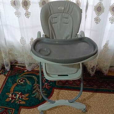 Şehla….Uşaq yemək masası (yüksək oturacaq) - Rəng: boz - Yumşaq