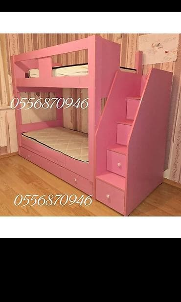 Oğlan və qız üçün, Yeni, Çarpayı, Matras ilə, Siyirməli, Laminat