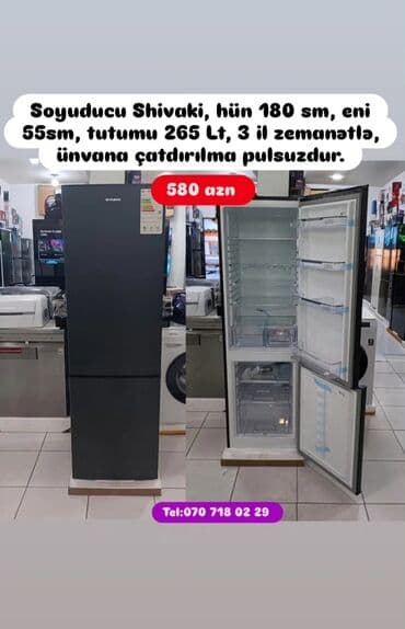 shivaki soyuducu: Soyuducular anbardan satiş.WhatsaApp-a yazin.Modellərin qimətlərini — 53