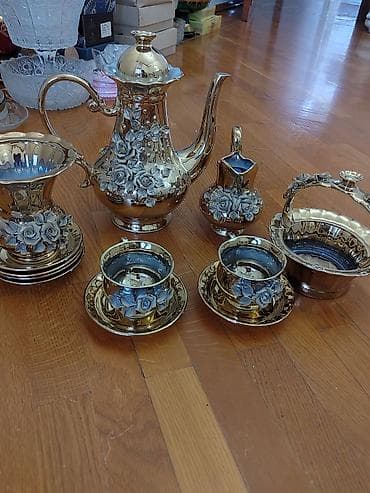 gull: Çay dəsti, rəng - Qızılı, Keramika — 5