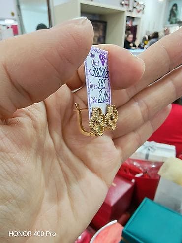 Sırğa, Sarı qızıl, 585 Əyar, 2 g — 2