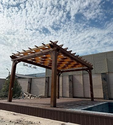 paris mebel: Açıq havada istirahət zonaları üçün taxta pergola 6x4 metr - — 1