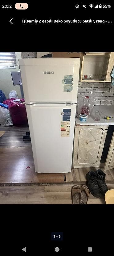 Kompüter, noutbuk və planşetlər: 2 qapılı Beko Soyuducu Satılır, rəng - Ağ — 1