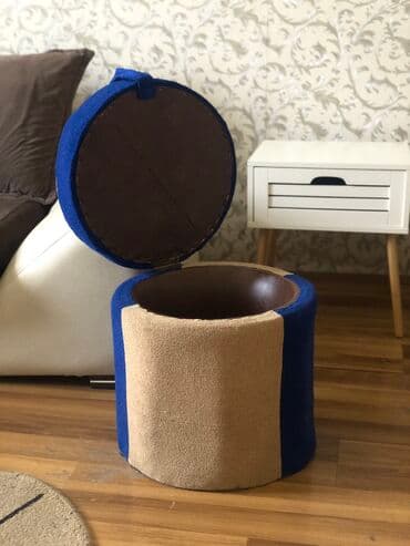 İşlənmiş, Pufik oturacaq, rəng - Göy, Kredit yoxdur