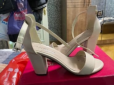 Tuflilər, Ölçü: 38, rəng - Bej, İşlənmiş