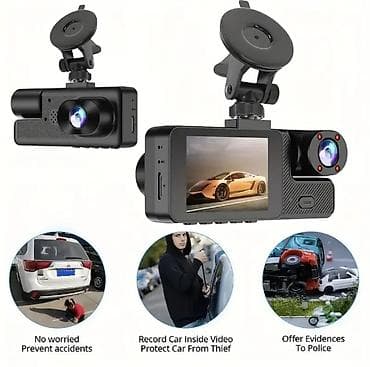 Videoreqistratorlar: 2 kanallı avtomobil DVR – 1080P Full HD iki linzalı videoregistrator — 7