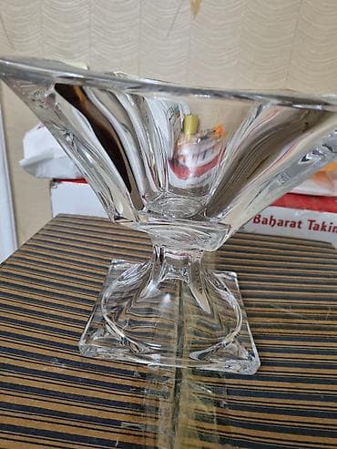 duz qablari: Kristalite Bohemia “QUADRON” kolleksiyası – şirniyyat qabı (candy — 4