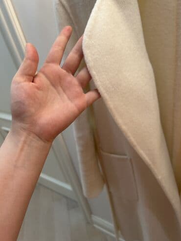 hamile geyim: Пальто кашемир 100% Айвори. Размер написано л но маломерки на с м — 7