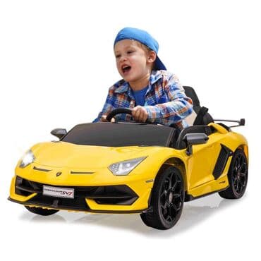 putu maşın: Uşaq maşını Lamborghini Aventador sarı 12V batareya Pult2,4GHz Əsl — 11