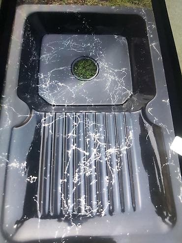 mini tablolar: Hamam ve Metbex üçün moyka. - Material: mərmər naxışlı daş-kompozit — 4