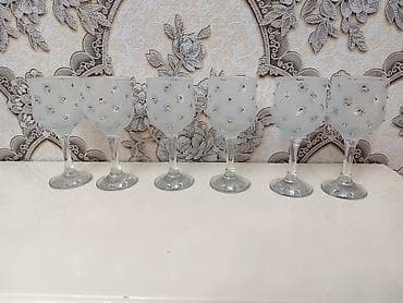 ucuz tablolar: Qədəhlər, rəng - Ağ, Şüşə, 12 ədədli dəst — 2