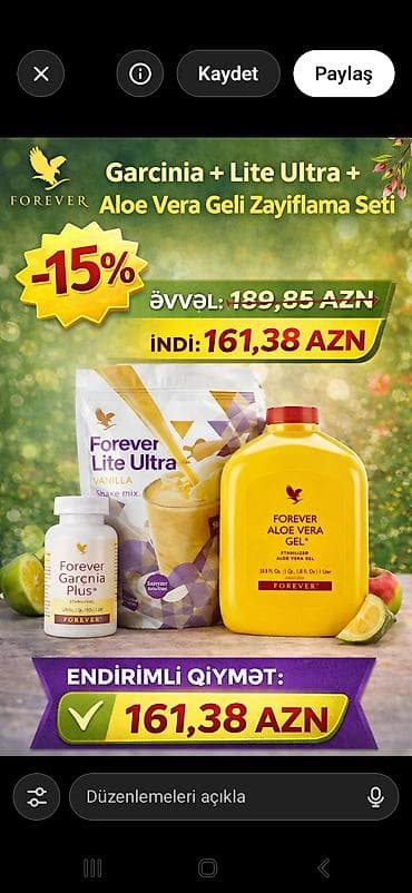 calca: Forever Living məhsulları – 15% endirimlə! Aloe Vera Gel (1 litr, 338 — 2