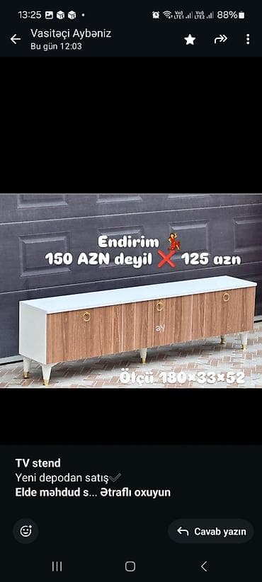 televizor atliqi: Siyirməsiz, Polkalı, Zəmanətsiz, Kredit yoxdur — 7