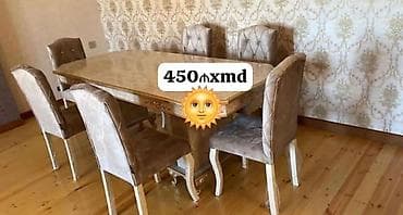 Qonaq otağı üçün, Yeni, Dördbucaq masa, 6 stul lalafo.az -da Qonaq otağı üçün, Yeni, Dördbucaq masa, 6 stul