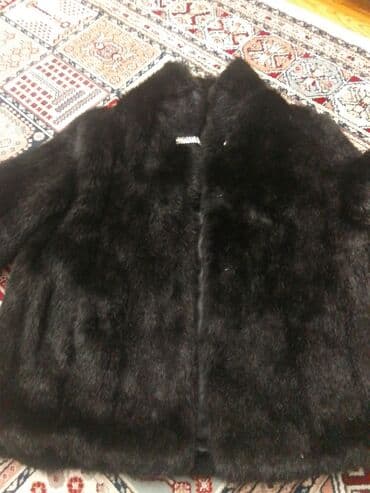 дождевик купить в баку: Шуба, Bershka, XL, цвет - Черный — 3