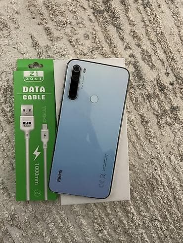 Kompüter, noutbuk və planşetlər: Redmi Note 8, 64 GB, rəng - Göy, Barmaq izi — 3