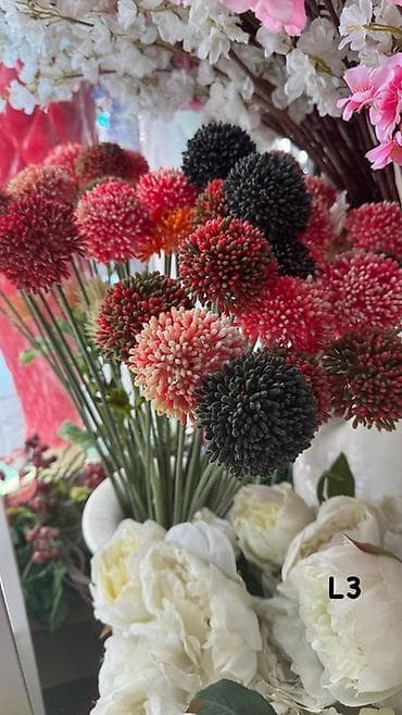 0.30 gepikdi Məhsul: Dekorativ süni çiçək dəstləri – pompom/top