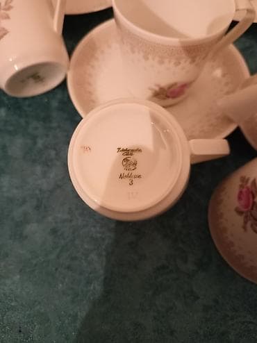 caydan: Çay dəsti, rəng - Ağ, Farfor — 8