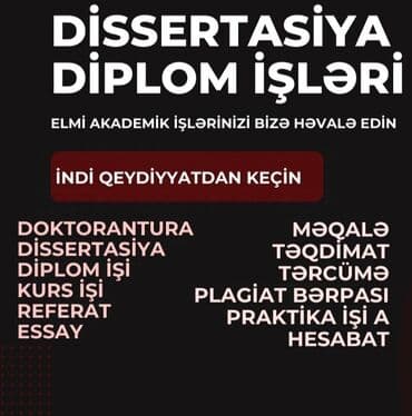 hacker kurs: Dissertasiya islerinin yuksek seviyyede yazilmasi. İsdediyviz işin — 1