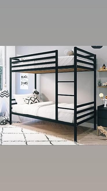 Дом и сад: Для девочки и мальчика, Кровать, Без матраса, Без выдвижных ящиков, Железные — 2