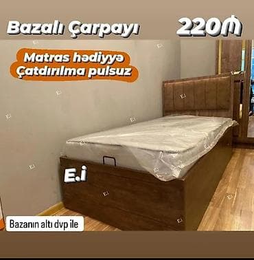 Çarpayılar: Yeni, Təknəfərlik çarpayı, Bazalı, Matras ilə, Siyirməsiz — 1