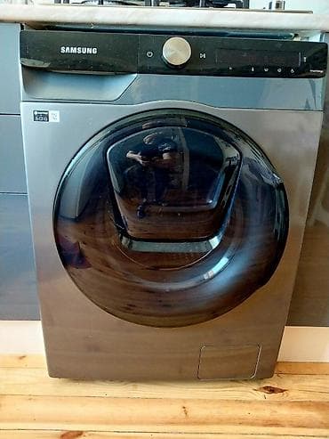 Samsung önyükləməli paltaryuyan maşın – qrafit rəng, geniş şüşə qapı