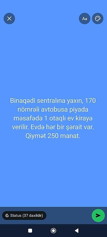 əmircanda evler: 1 otaqlı, 6 kv. m — 1